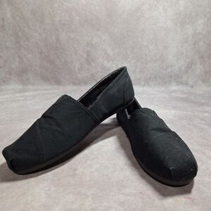 Skechers BOBS Shoes Womens Size 8.5 Black Slip On Memory Foam Flats SN 33645